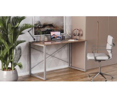 Письмовий стіл Ferrum-decor Серії Коннект 75x120x600 сірий ДСП Дуб Сонома Трюфель 16мм (FRD-104217)