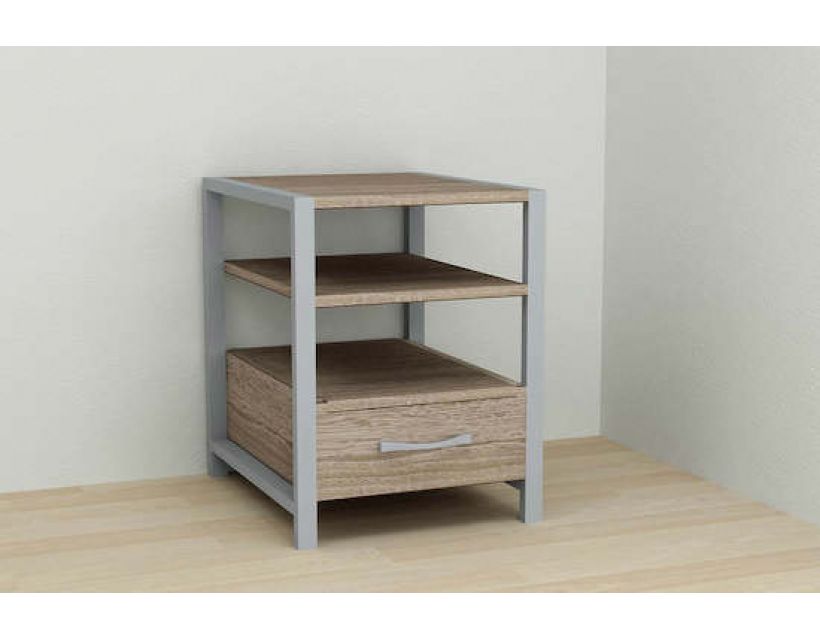 Тумба универсальная Ferrum-decor Вивьен 1/1 50x41x40 серый ДСП Дуб Сонома Трюфель 16мм (FRD-104154)