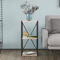 Етажерка 3/34 Ferrum-decor Серії Коннект 73x34x28 чорний ДСП Дуб Артизан 16мм (FRD-104290)