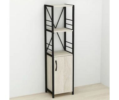 Етажерка 3/34 Ferrum-decor Серії Конект із тумбою 144x34x28 Чорний ДСП Сонома (FRD-104424)