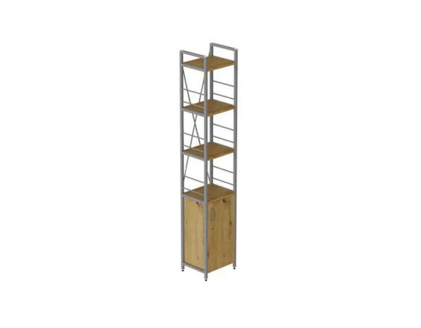 Етажерка 4/34 Ferrum-decor Серії Конект з тумбою 179x34x28 Сірий ДСП Артизан (FRD-104482)