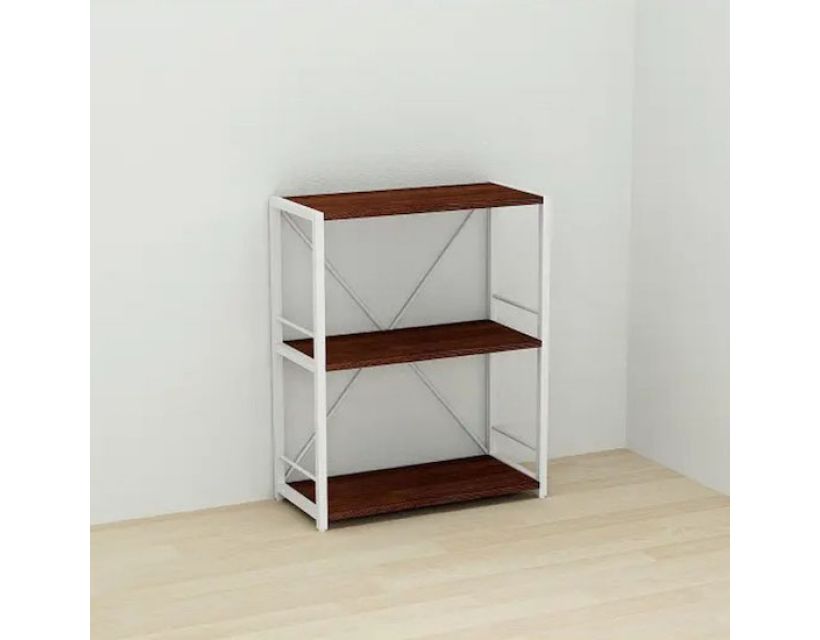 Этажерка 3/60 Ferrum-decor Серии Коннект 73x60x28 белый ДСП Венге 16мм (FRD-105524)