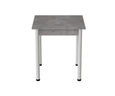 Кухонний стіл Ferrum-decor Агата 75x80x80 Білий ДСП Бетон 16мм (FRD-105558)
