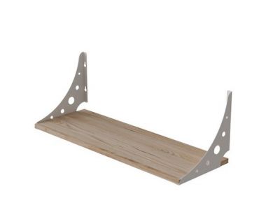 Полка настенная Ferrum-decor Ханди 2 240x500x240 металл Белый ДСП Артизан 16 мм (FRD-102562)