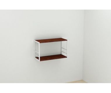 Книжная полка универсальная Ferrum-decor Стим 1 38x63x26 белый ДСП Венге 16мм (FRD-106173)