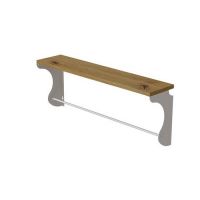 Полка настенная Ferrum-decor Юзибы 270x600x150 металл Белый ДСП Дуб Артизан 16 мм (FRD-102686)