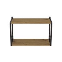 Книжкова полиця універсальна Ferrum-decor Стім 1 38x63x26 чорний ДСП Дуб Артизан 16мм (FRD-104087)