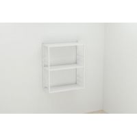 Книжкова полиця універсальна Ferrum-decor Стім 2 74x63x26 білий ДСП Білий 16мм (FRD-104109)
