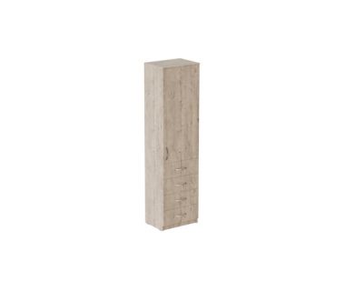 Пенал Анжело Ferrum-decor на 3 полки с дверью и 4 ящиками 1900x500x380 ДСП Дуб Артизан 16 мм (FRD-104966)