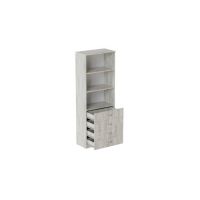 Шкаф Анжело Ferrum-decor на 3 полки с 4 ящиками 1900x700x380 ДСП Бетон 16 мм (FRD-105024)