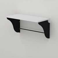 Настінна полиця Ferrum-decor Комфі 260x600x240 метал Чорний ДСП Білий 16 мм (FRD-102737)