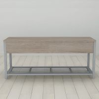 Банкетка с ящиком Ferrum-decor Дрейк 1 550x1000x400 металл Серый ДСП Сонома Трюфель 16 мм (FRD-103063)