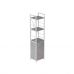 Етажерка 3/34 Ferrum-decor Серії Конект із тумбою 144x34x28 Білий ДСП Бетон (FRD-104434)