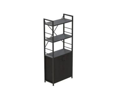 Этажерка 3/60 Серии Конект с тумбой 144x60x28 Черный ДСП Сосна Кембра FRD-104444 Этажерка 3/60 Серии Конект с тумбой 144x60x28 Черный ДСП Сосна Кембра FRD-104444