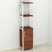 Этажерка 3/34 Ferrum-decor Серии Конект с тумбой 144x34x28 Белый ДСП Венге (FRD-105529)
