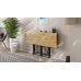 Стол-книга трансформер Спайдер Ferrum-decor 750x1150x880 Черный металл ДСП Дуб Артизан 16 мм (FRD-105093)