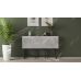 Стол-книга трансформер Орион 3 Ferrum-decor 750x1150x880 Черный металл ДСП Бетон 16 мм (FRD-105087)