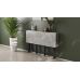 Стол-книга трансформер Орион 3 Ferrum-decor 750x1150x880 Черный металл ДСП Бетон 16 мм (FRD-105087)