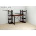 Этажерка 4/34 Ferrum-decor Серии Коннект 120x34x28 черный ДСП Венге 16мм (FRD-105550)
