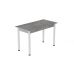Стіл кухонний Ferrum-decor Беніта 75x120x60 Білий ДСП Бетон 16мм (FRD-105564)
