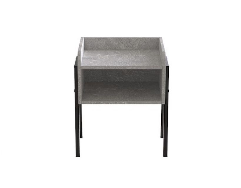 Тумба модульная Ferrum-decor Джузи 540x450x320 металл Черный ДСП Бетон 16 мм (FRD-102974)