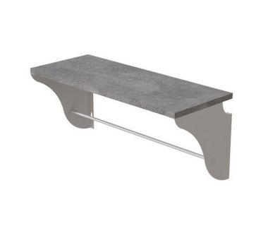 Настінна полиця Ferrum-decor Комфі 260x700x240 метал Білий ДСП Бетон 16 мм (FRD-102771)