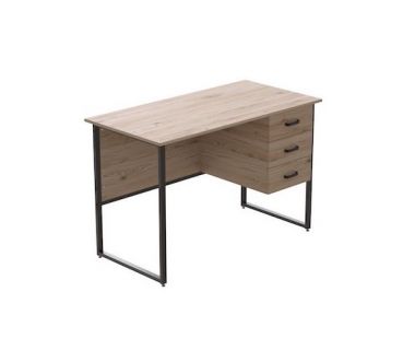 Компьютерный стол Ferrum-decor Гарри 76x140x60 черный ДСП Дуб Артизан 32мм (FRD-103549)