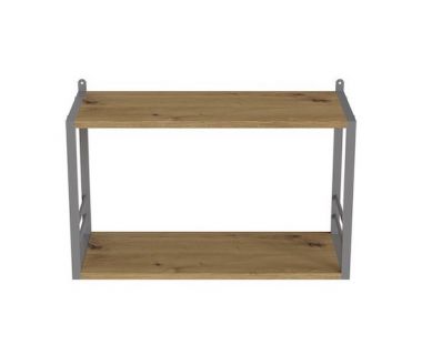 Книжная полка универсальная Ferrum-decor Стим 1 38x63x26 серый ДСП Дуб Артизан 16мм (FRD-104099)