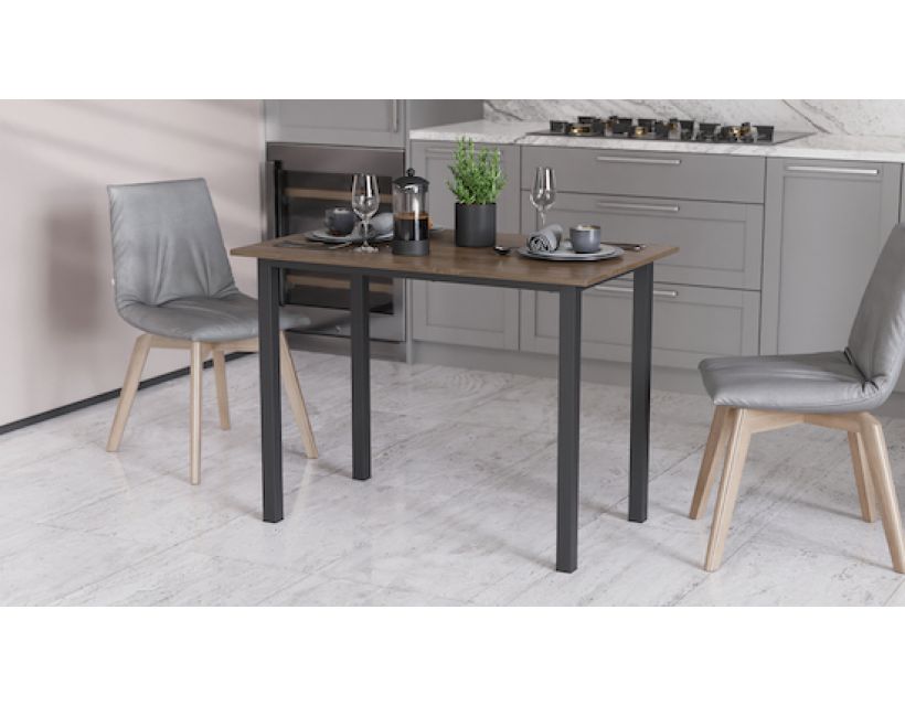 Стіл універсальний Knap Ferrum-decor 750x1200x700 Чорний метал ДСП Дуб Сонома Трюфель 16 мм (FRD-106374)