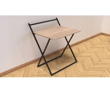 Стіл трансформер Компакт 1 Ferrum-decor 750x790x720 Чорний метал ДСП Дуб Сонома 16 мм (FRD-104679)