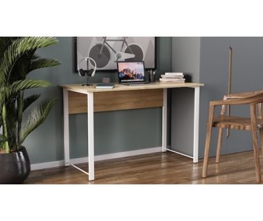 Компьютерный стол Ferrum-decor Курт 75x100x70 белый ДСП Дуб Сонома 16мм (FRD-102227)