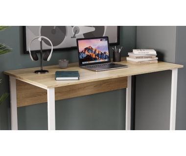 Комп'ютерний стіл Ferrum-decor Курт 75x140x70 білий ДСП Дуб Сонома 16мм (FRD-102247)