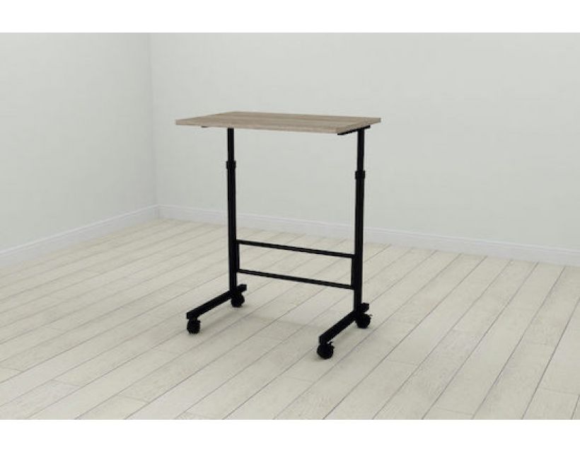 Стіл приставний Ferrum-decor Аміго 62x60x40 метал Чорний ДСП Дуб Дуб Сонома Трюфель 16мм (FRD-102530)