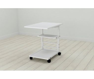 Стіл приставний Ferrum-decor Адан 62x40x60 метал Білий ДСП Білий 16мм (FRD-102491)