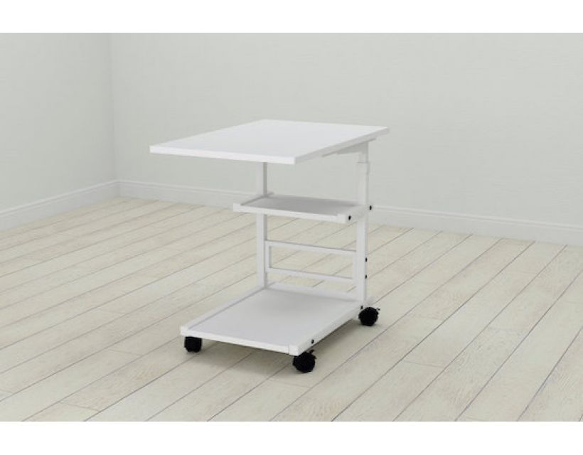 Стіл приставний Ferrum-decor Адан 62x40x60 метал Білий ДСП Білий 16мм (FRD-102491)