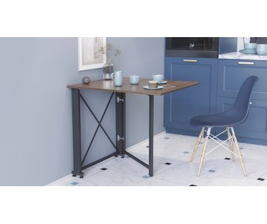 Стіл-книга трансформер Оріон 1 Ferrum-decor 750x810x730 Чорний метал ДСП Дуб Сонома Трюфель 16 мм (FRD-104601)