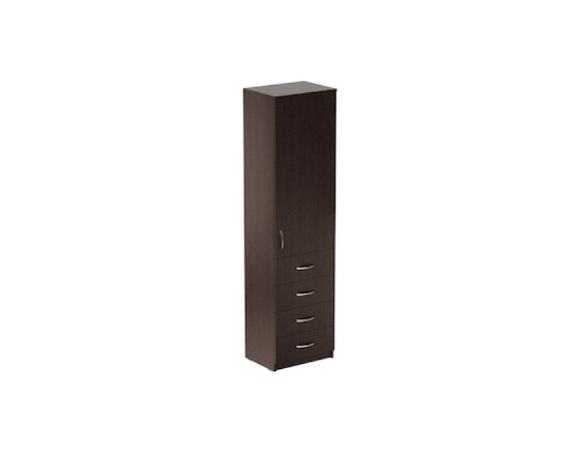 Пенал Анжело Ferrum-decor на 3 полиці з дверима та 4 ящиками 1900x500x380 ДСП Венге Магія 16 мм (FRD-104967)