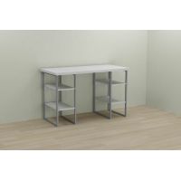 Компьютерный стол Ferrum-decor Карен 75x140x70 серый ДСП Белый 32мм (FRD-102453)