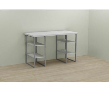Компьютерный стол Ferrum-decor Карен 75x140x70 серый ДСП Белый 32мм (FRD-102453)