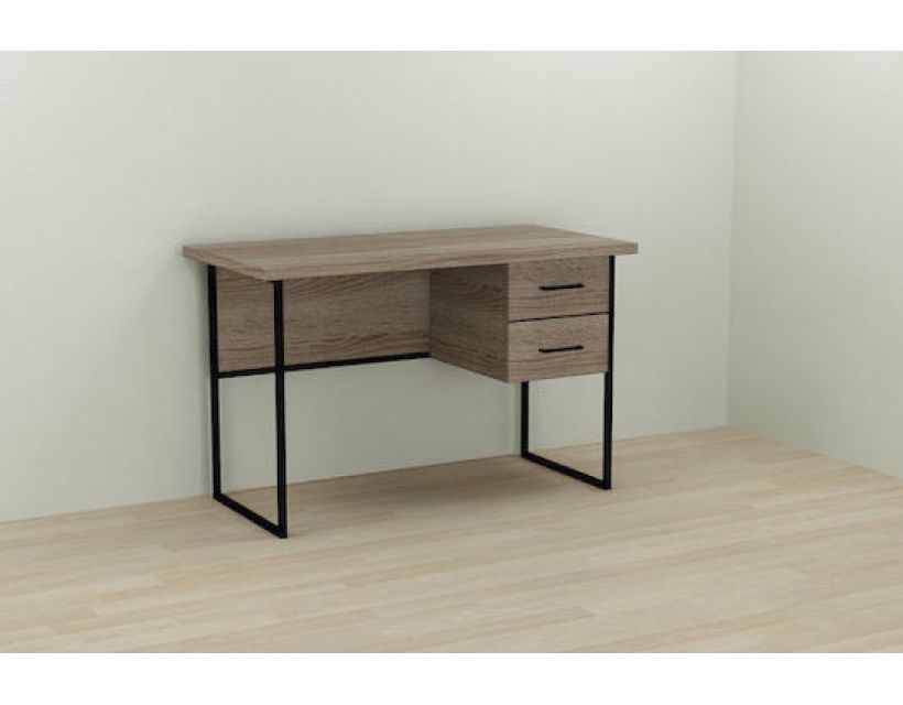 Комп'ютерний стіл Ferrum-decor Дакота 76x120x70 чорний ДСП Дуб Сонома Труфель 32мм (FRD-101951)