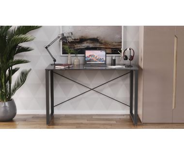 Письмовий стіл Ferrum-decor Серії Коннект 75x120x600 чорний ДСП Венге 16мм (FRD-104206)