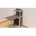 Стол книга с этажеркой Практик 1 Ferrum-decor 1200x640x990 Белый металл ДСП Дуб Сонома Трюфель 16 мм (FRD-104622)