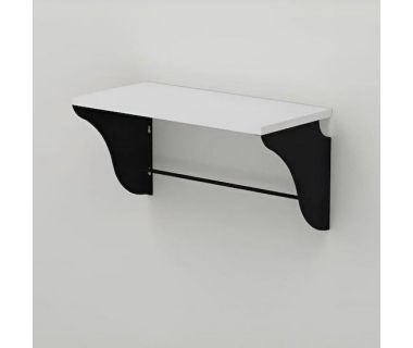 Полка настенная Ferrum-decor Комфи 260x600x240 металл Черный ДСП Белый 16 мм (FRD-102737)