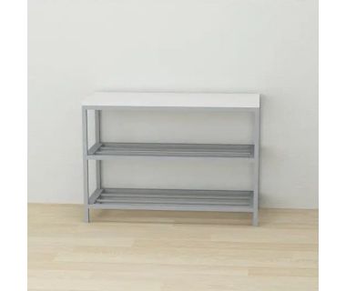 Банкетка універсальна Ferrum-decor Слайм 45x63x26 сірий ДСП Білий 16мм (FRD-104080)