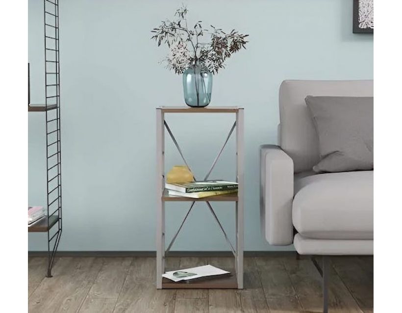 Етажерка 3/34 Ferrum-decor Серії Коннект 73x34x28 сірий ДСП Дуб Сонома 16мм (FRD-104304)