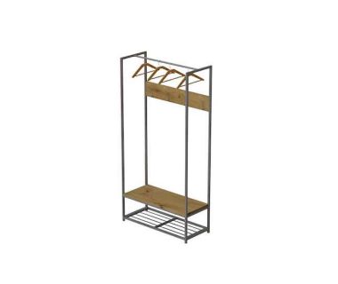 Вешалка напольная Ferrum-decor Трелис 13 180x90x38 серый ДСП Дуб Артизан 16мм (FRD-104339)