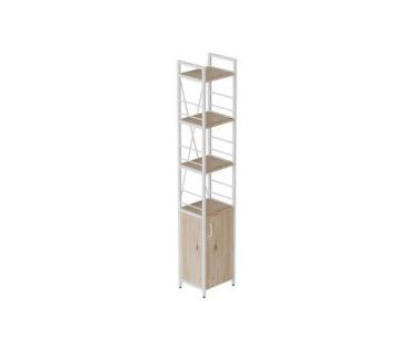 Этажерка 4/34 Серии Конект с тумбой 179x34x28 Белый ДСП Дуб Сан-Марино FRD-104471