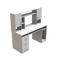 Компьютерный стол Анжело Ferrum-decor 1400x1422x600 ДСП белый 16 мм (FRD-104704)