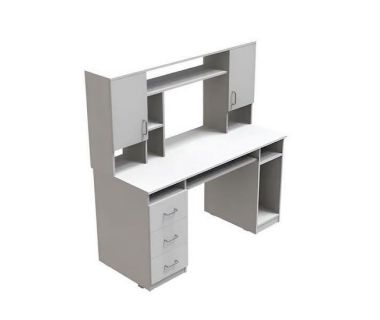 Компьютерный стол Анжело Ferrum-decor 1400x1422x600 ДСП белый 16 мм (FRD-104704) Компьютерный стол Анжело Ferrum-decor 1400x1422x600 ДСП белый 16 мм (FRD-104704)
