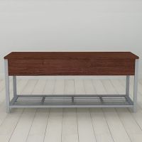 Банкетка с ящиком Ferrum-decor Дрейк 1 550x1000x400 металл Серый ДСП Венге 16 мм (FRD-105307)